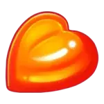 Pomarańczowe serce symbol