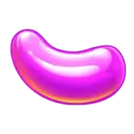 Fioletowa żelka jellybean symbol