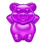 Fioletowy miś symbol